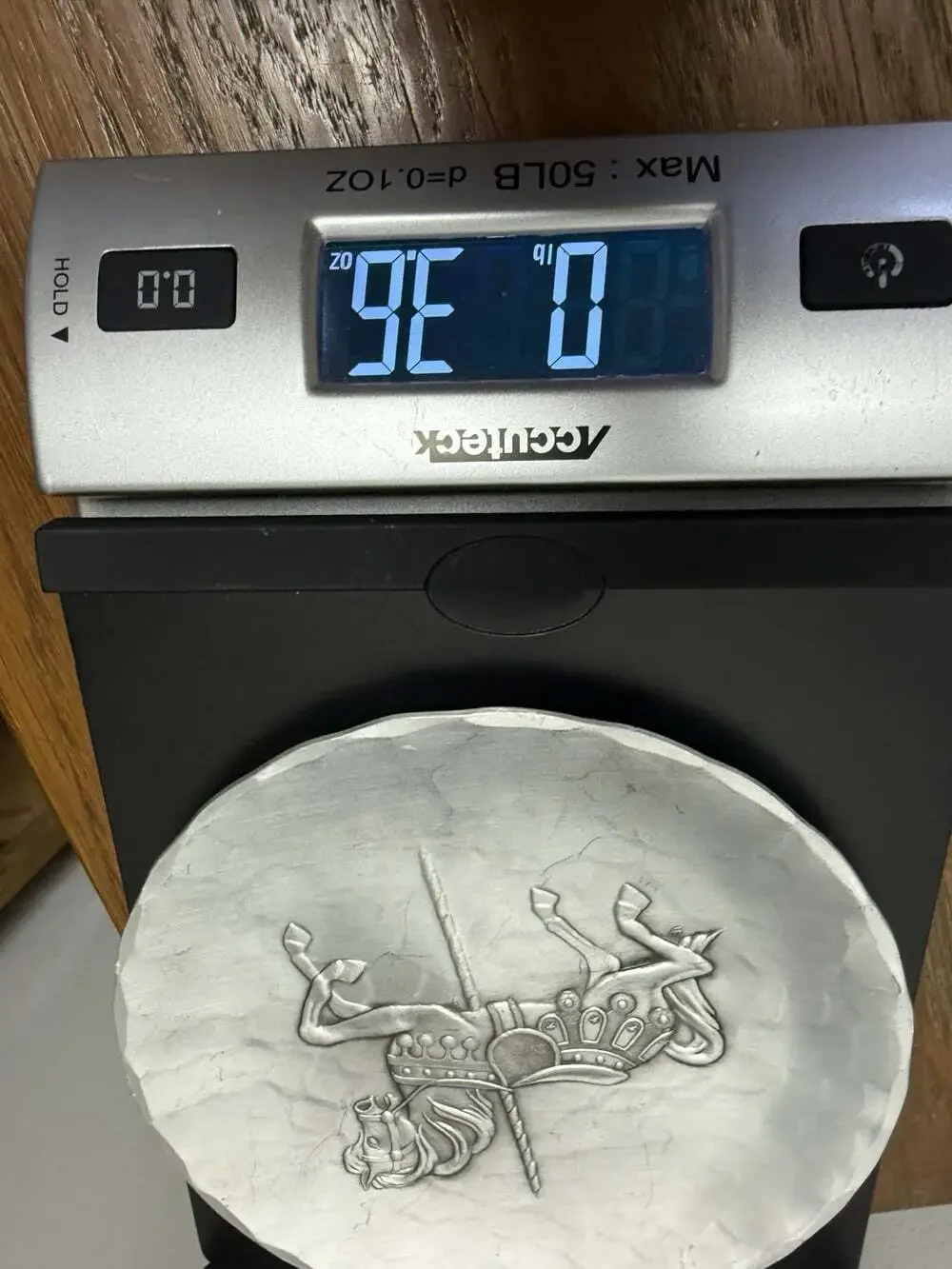 Vintage Wendell August Forge USA Pewter Coaster Carousel Horse Design
